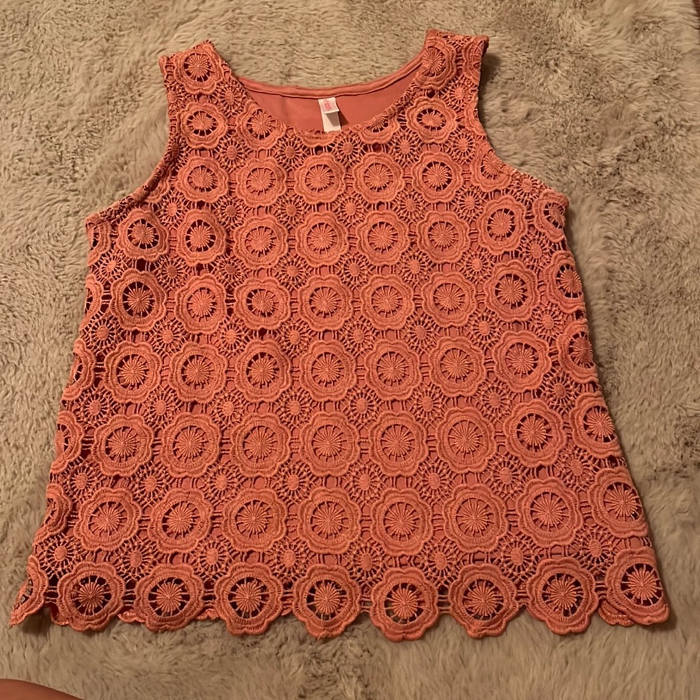 Mauve floral blouse top